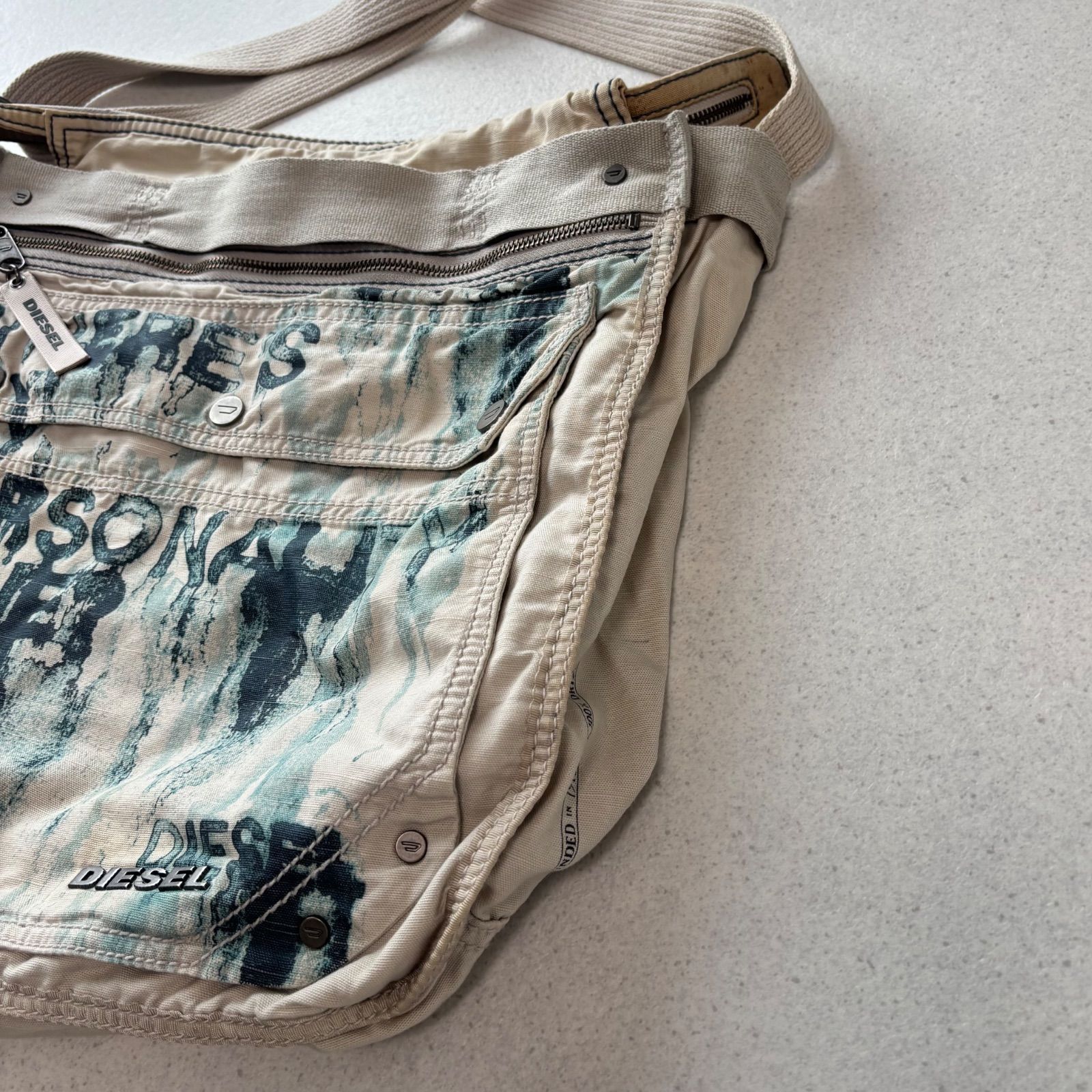 00s archive DIESEL デニムショルダーバッグ グランジ Y2K 00s archive DIESEL デニムショルダーバッグ グランジ Y2K
