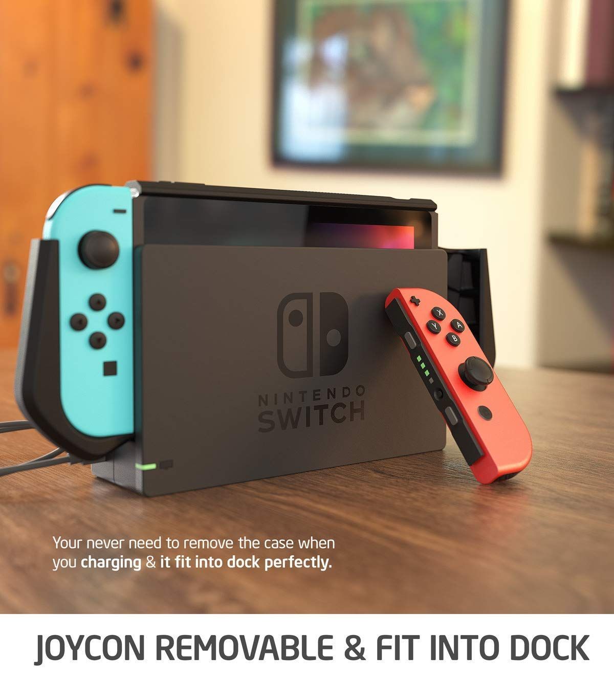 TPUグリップ 保護カバー ケース ドッキング可能 アクセサリー 用 Nintendo SwitchとJoy-Con Nintendo コントローラー対応 [Blade Switch シリーズ] (ブラック Mumba Nintendo Switch)