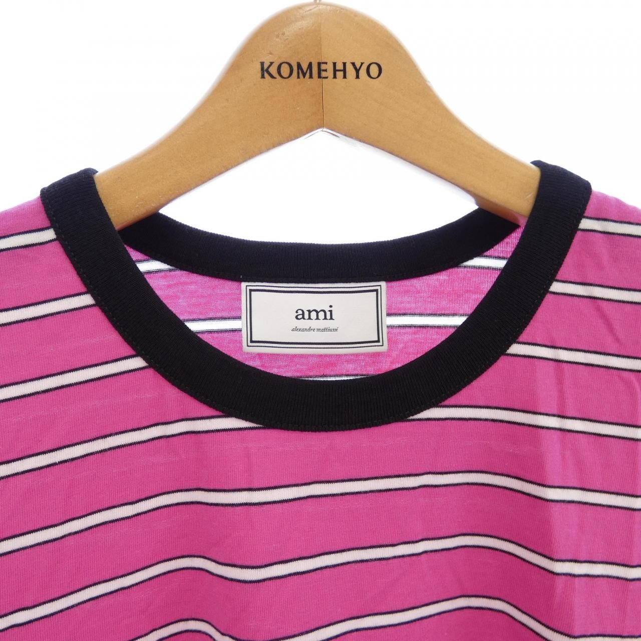 amiアミ　Tシャツ　ピンク　XSサイズ アミ AMI Tシャツ - メルカリ