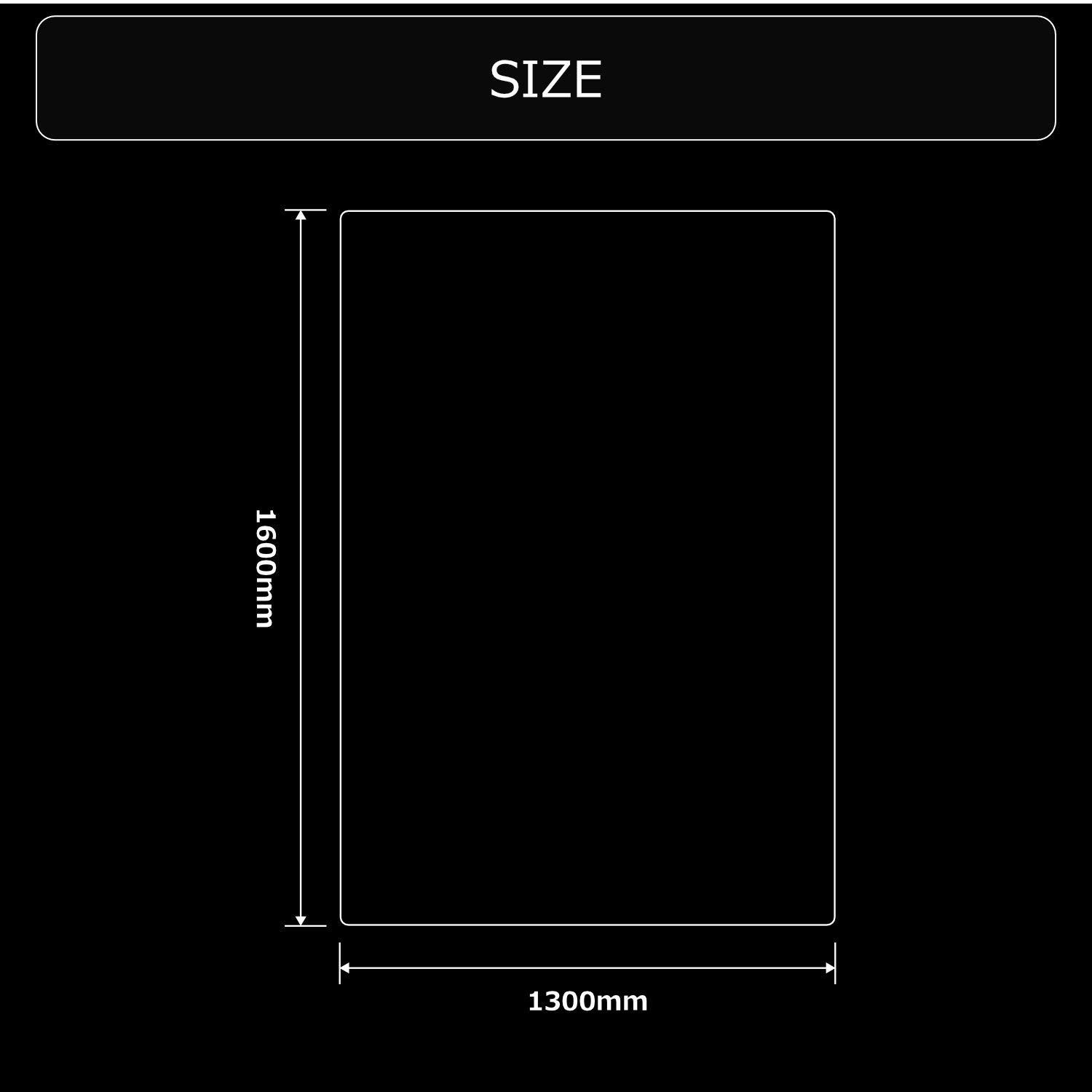 在庫処分】ブラック ) ) 1.5mm 厚さ cm 130 BCM-160BK × 160 ( ( 特大
