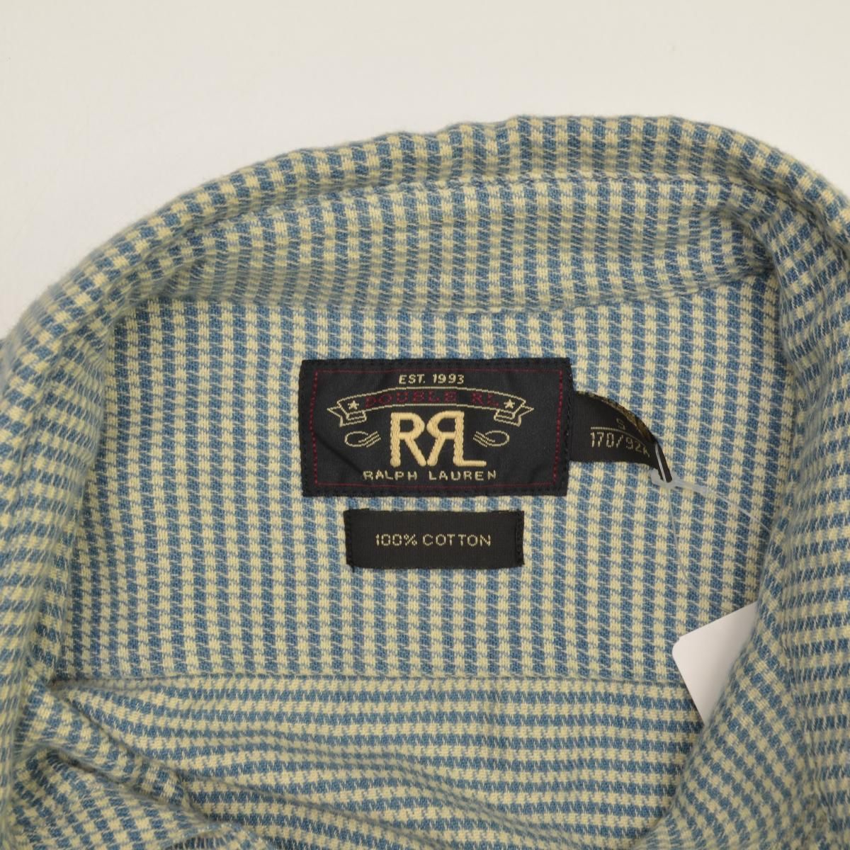 独特な Shirt Work Cotton Houndstooth ダブルアールエル / 【S】RRL