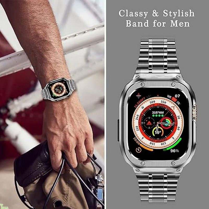 金属製保護バンパーカバー付き頑丈なストラップ iWatch