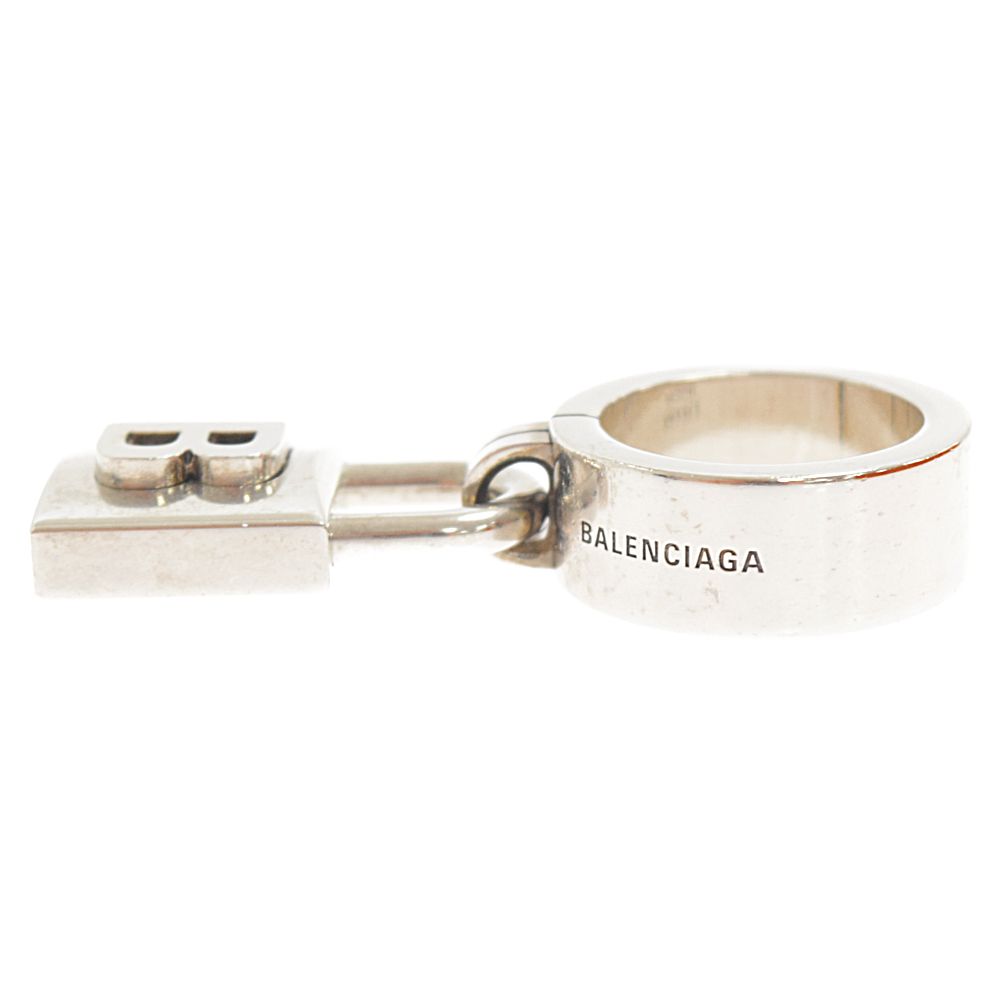 BALENCIAGA (バレンシアガ) Blogo Bロゴ 南京錠リング シルバー - メルカリ