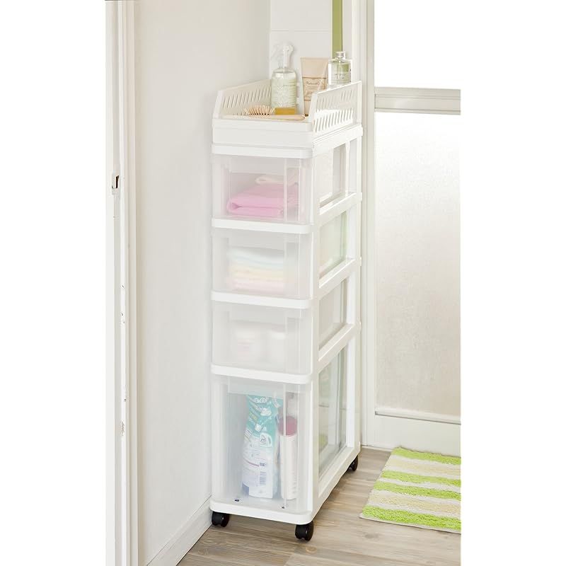 木本化学工業 すきまストッカー 4段 ポリプロピレン 1