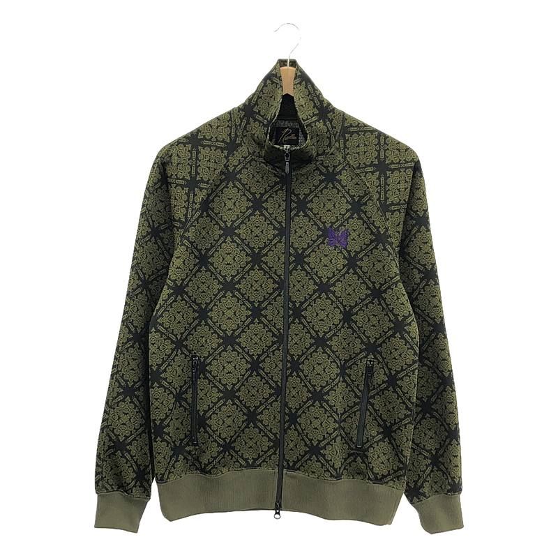 【美品】  Needles / ニードルス | Track Jacket - Poly Jq. / 総柄 ジャガード パピヨン トラック ジャケット | S | オリーブ | メンズ 美品】 Needles / ニードルス | Track Jacket - Poly Jq. / 総柄