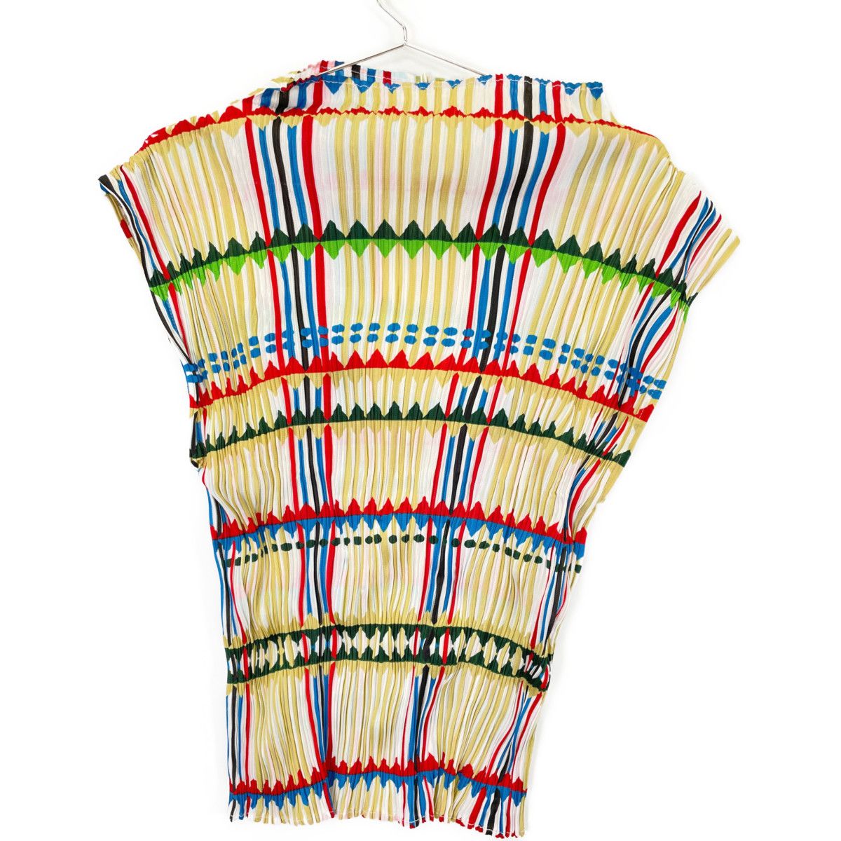 PLEATS PLEASE プリーツプリーズ PP 22-JK 792 ﾏﾙﾁｶﾗｰ ﾉｰｽﾘｰﾌﾞ ﾄｯﾌﾟｽ 3