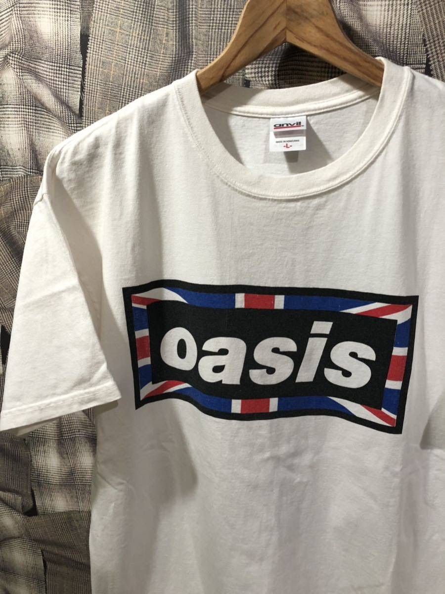 アンビル製 OASIS オアシス 00年代 アンビル ユニオンジャック ロゴT