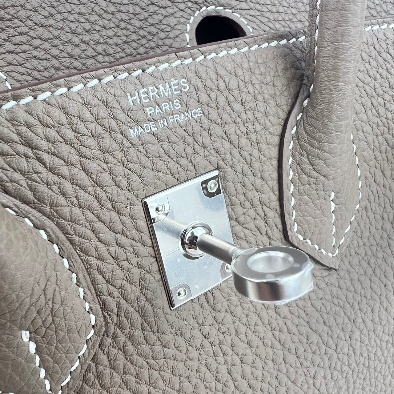 新品未使用 HERMES エルメス Birkin25 バーキン25 Stamp-W W刻印 Togo トゴ Etoupe エトープ PHW シルバー金具 ハンドバッグ