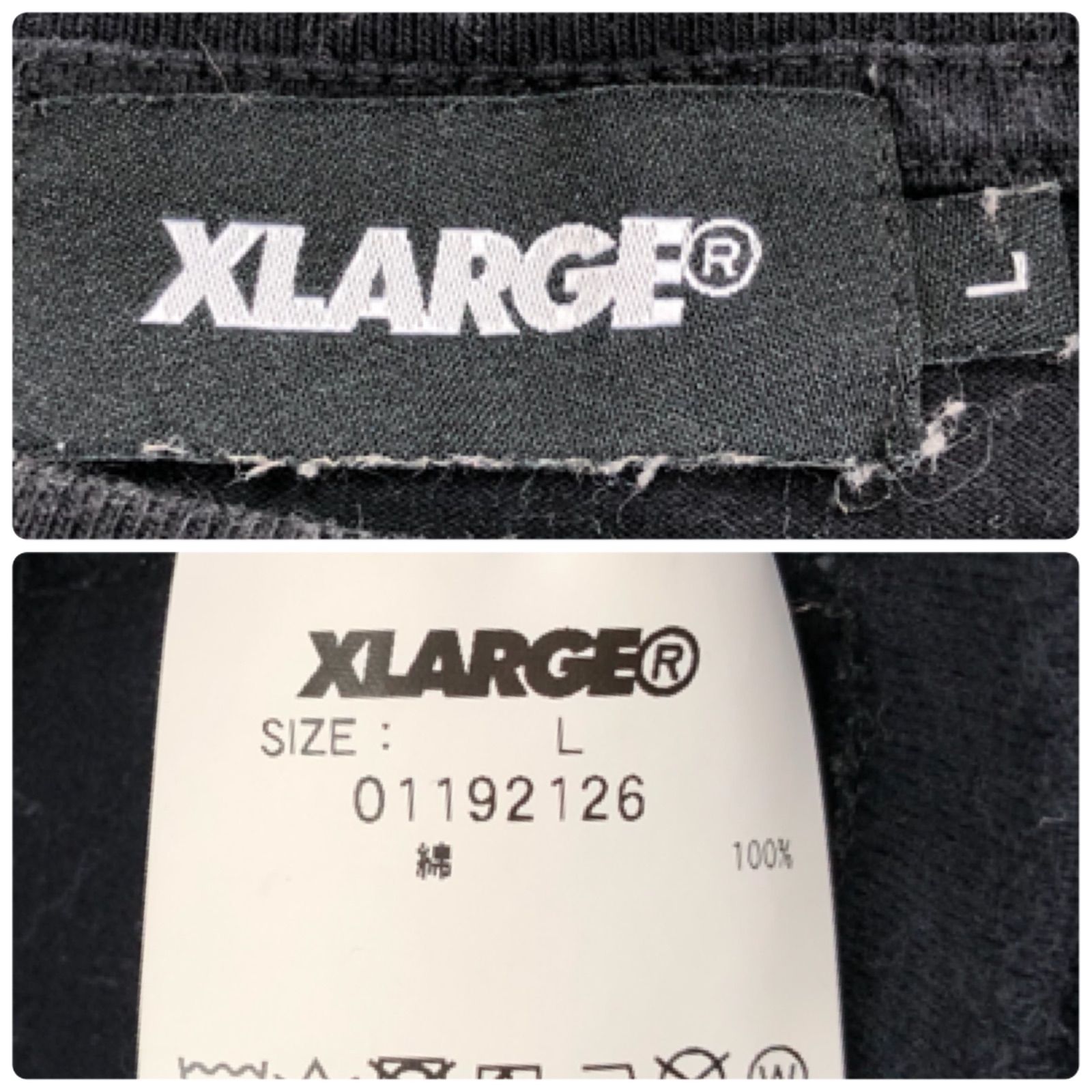 XLARGE プリントTシャツ エロT セクシーガール ピンナップガール 春画 ロゴ ショートスリーブ 半袖カットソー ブラック 黒 エクストララージ