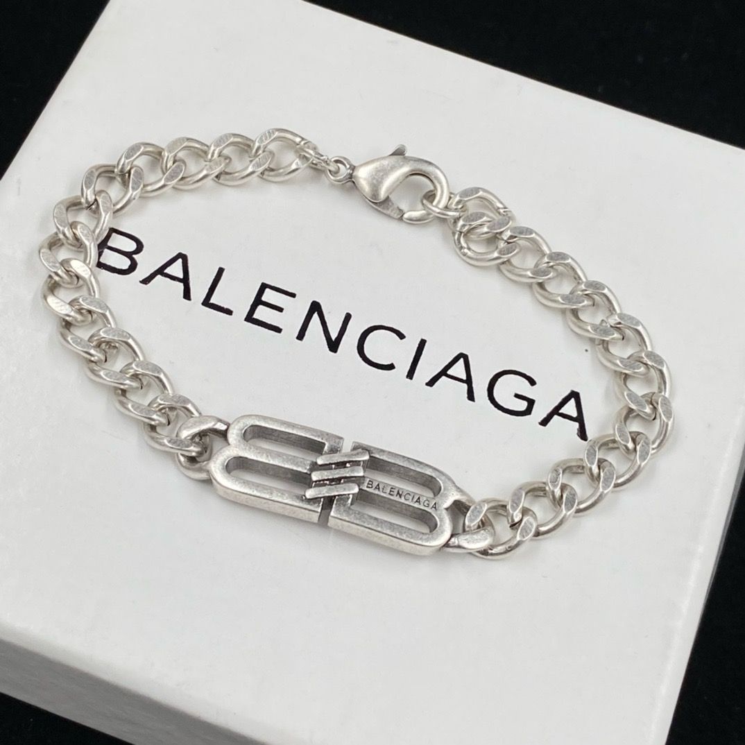 バレンシアガ BALENCIAGA BB ICON メンズ チェーンブレスレット