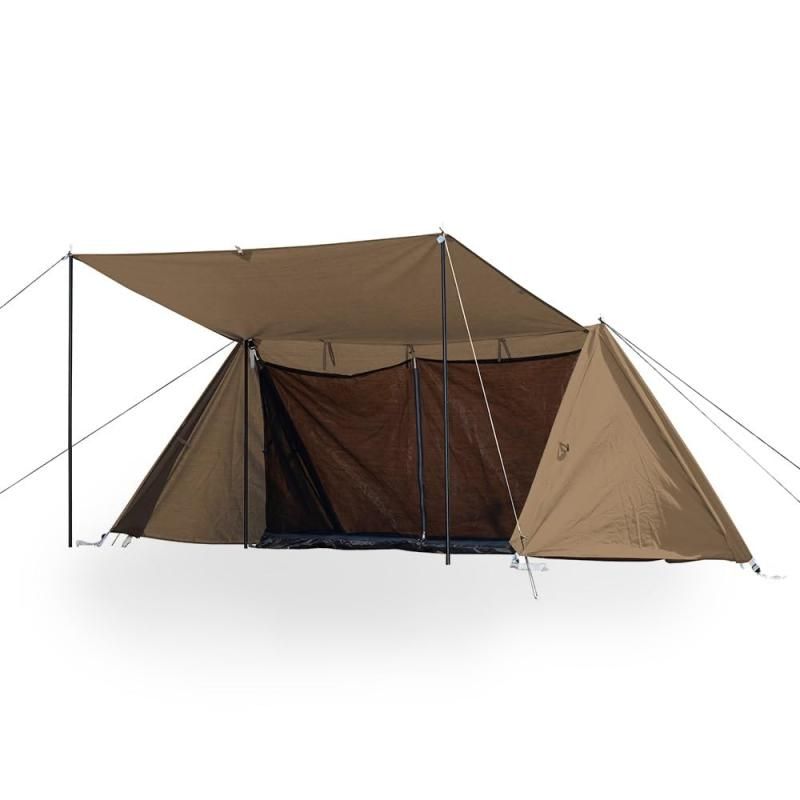 Campers Collection キャンパーズコレクション 山善 軍幕 テント ソロ用 1～2人 キャンプ アウトドア 火の粉に強い オールシーズン 簡単設営 インナーテント フライポール付属