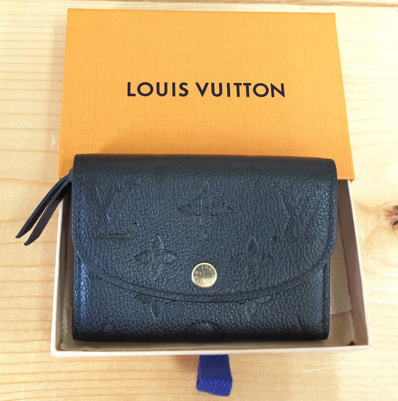 美品! ルイヴィトン　ポルトモネ・ロザリ　ブラック 84. LOUIS VUITTON ポルトモネ・ロザリ ブラック ノワール【併売