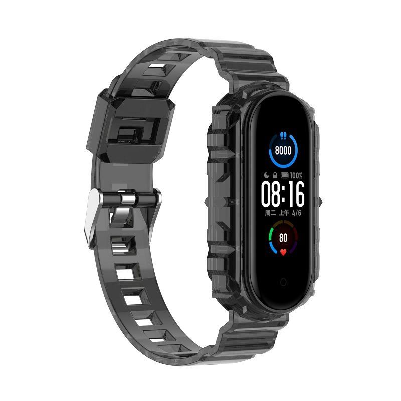 【フォロー割あり★春セール |お得 4点セット】Xiaomi Smart Band 7 (Smart band 5/6兼用) 交換ベルト バンド ストラップ スマートウォッチ 替えバンド クリア 透明感 スマートバンド シャオミ 保護フィルム