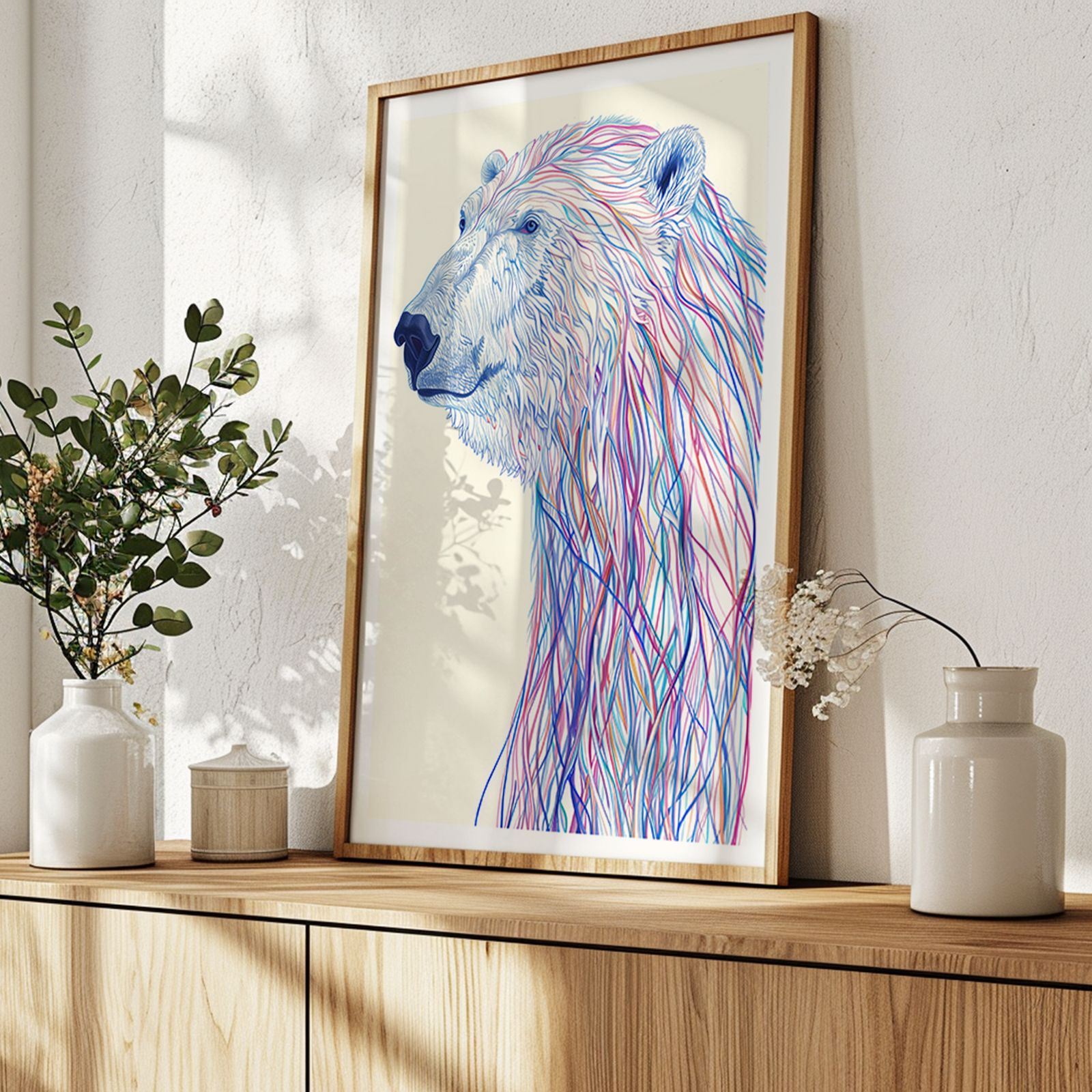 白熊　ハート　水彩紙　原画　コラージュ　絵画　アート 原画】花と目のコラージュ 絵画 一点物 a4サイズ - メルカリ