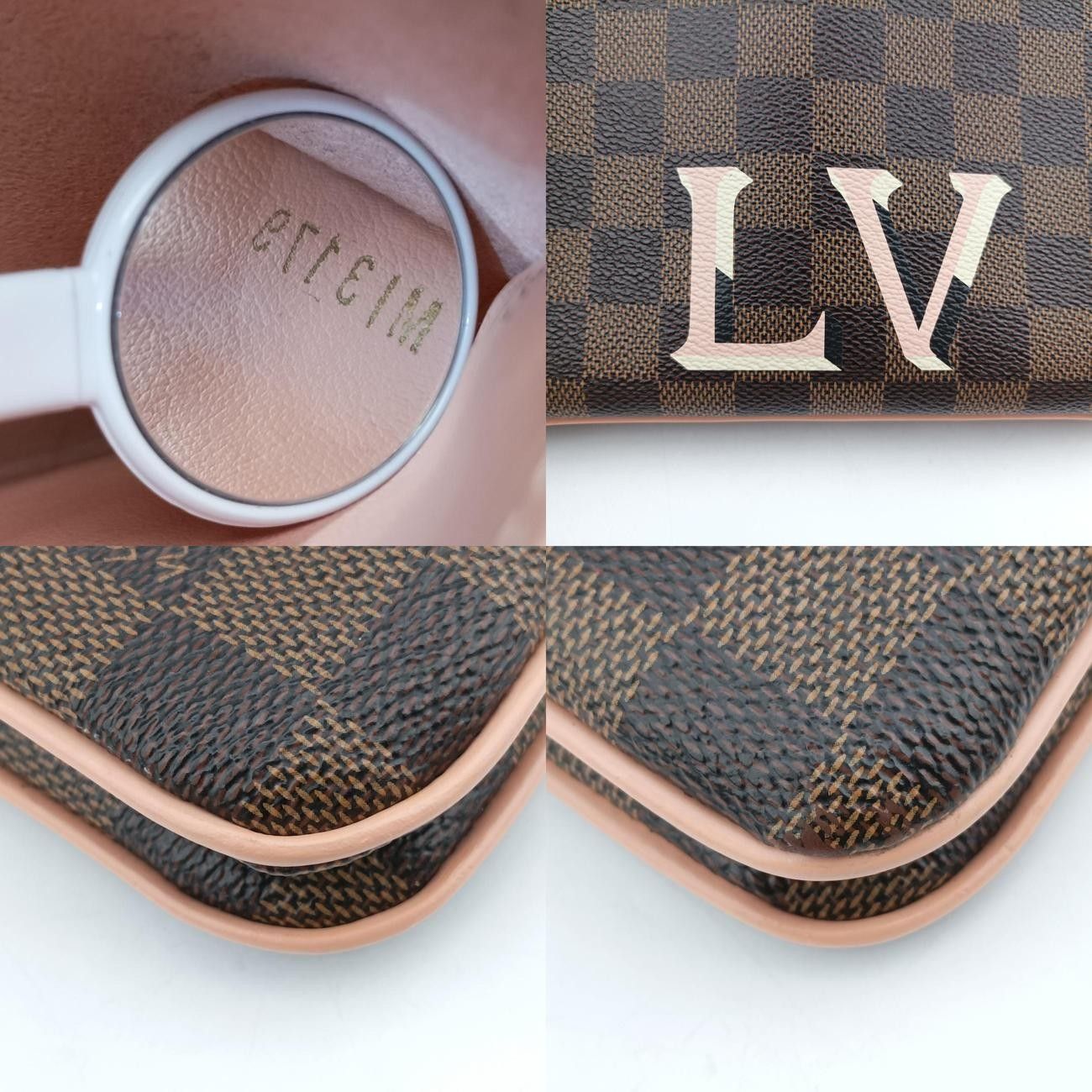 ドゥーブルジップエベーヌ×ローズバレリーヌダミエキャンバスN60254MI3179