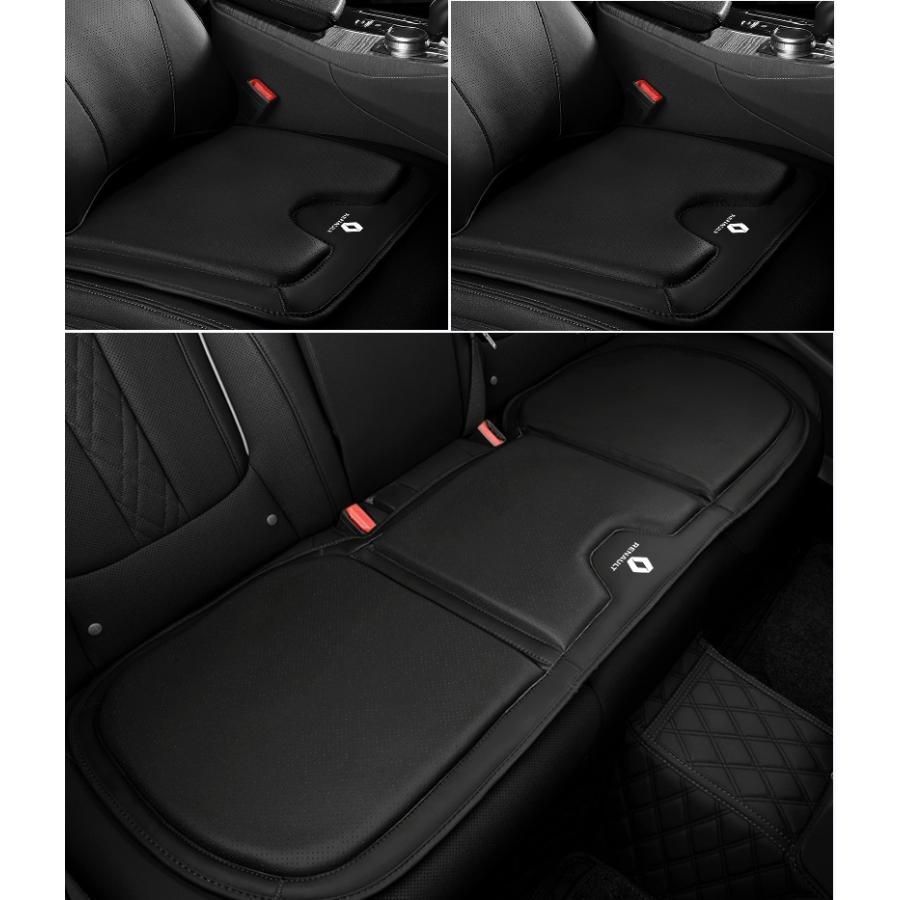 ◆ルノー RENAULT◆ブラック◆シートクッション カーシートカバー 座布団2点 車の後席1点 座席クッション 車用シート保護 滑り止め ナッパ
