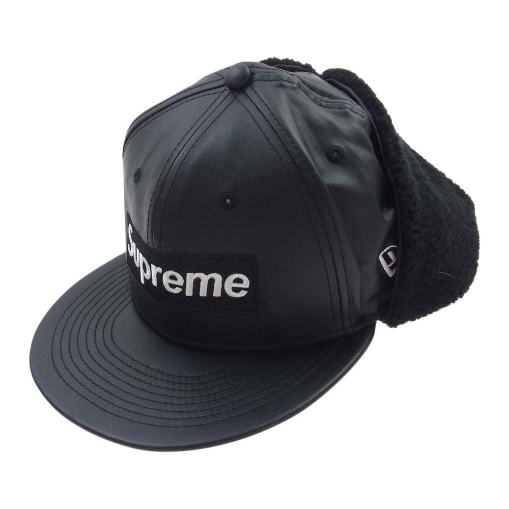 Supreme シュプリーム 帽子 22AW × New Era Leather Earflap Box Logo 