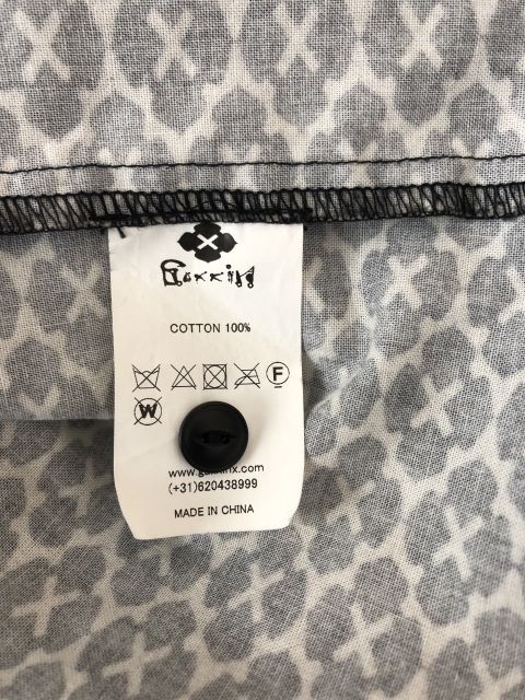 【中古】 GAKKIN ガッキン 長袖シャツ 総柄 ベージュ×ブラック XL 111433993