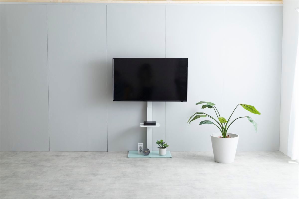 送料無料】Rodney テレビスタンド AV台 壁掛け風 首振り 収納