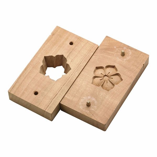 和菓子用型 木彫物相型 菊 和菓子 型抜き