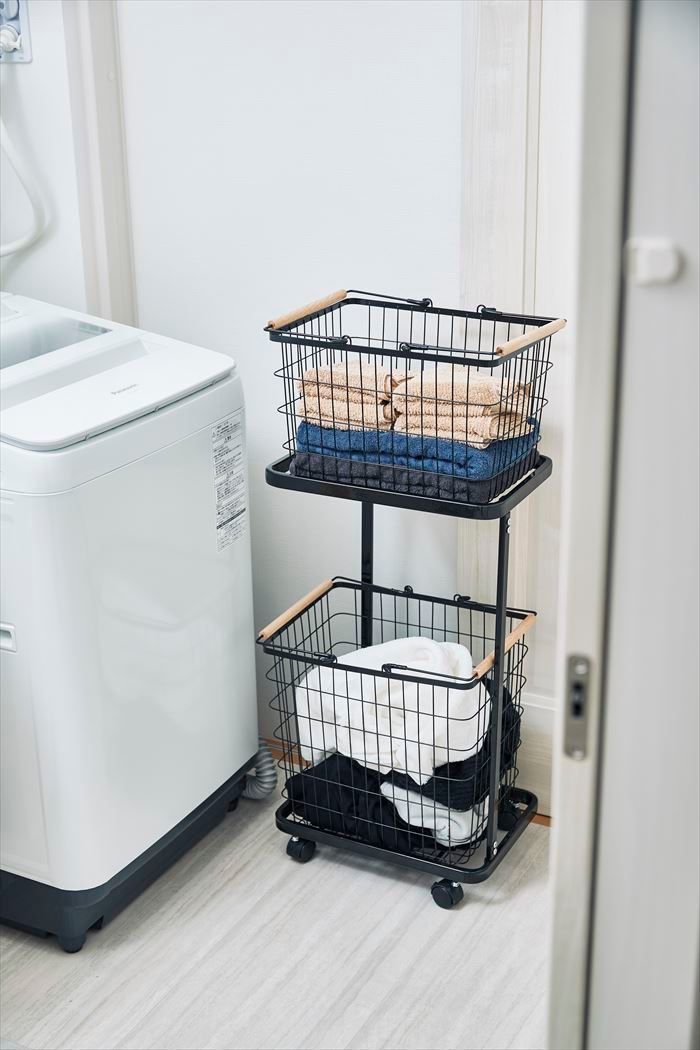 2段ランドリーラック