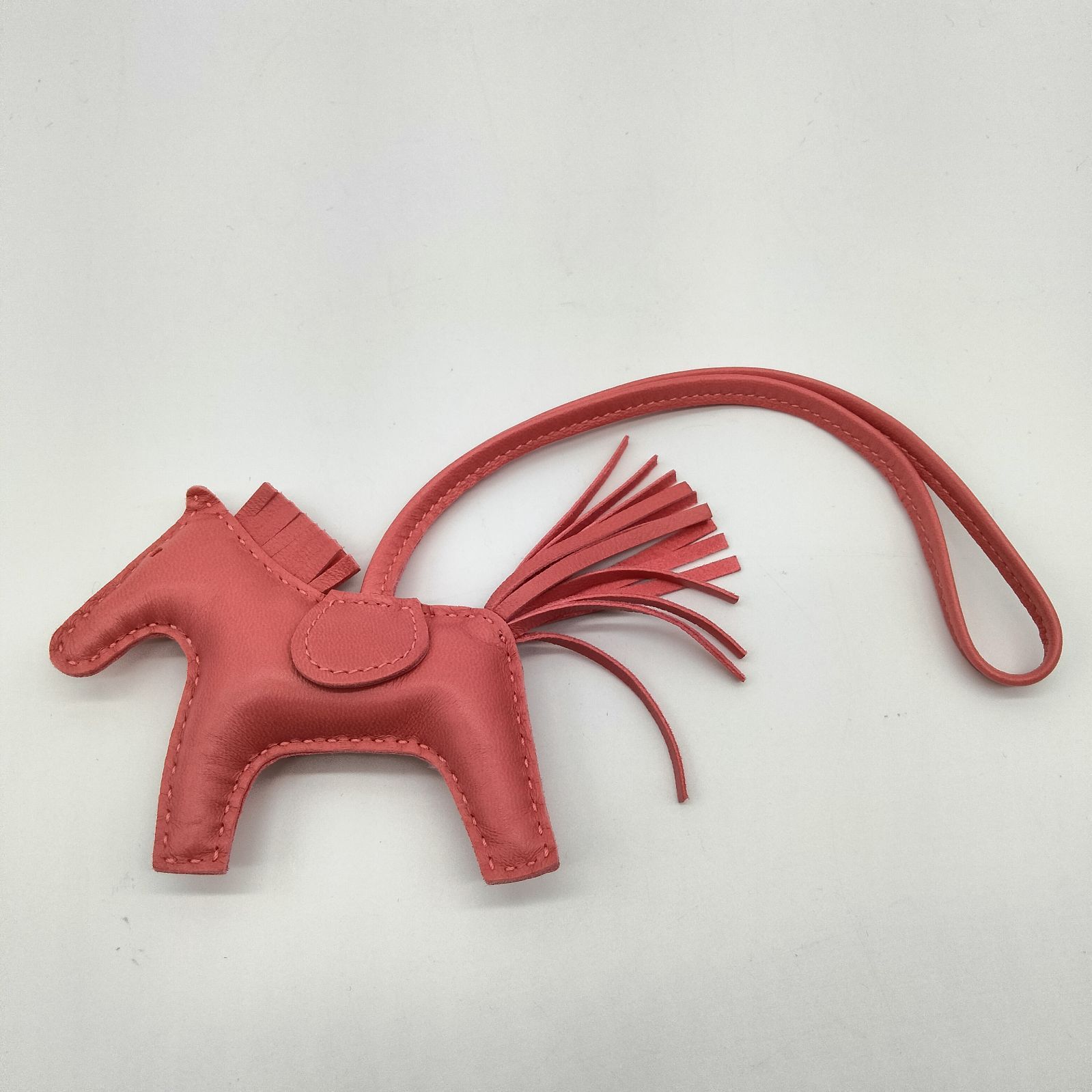 超美品 エルメス 入手困難 ロデオMM バッグチャーム ローズアザレ D刻印