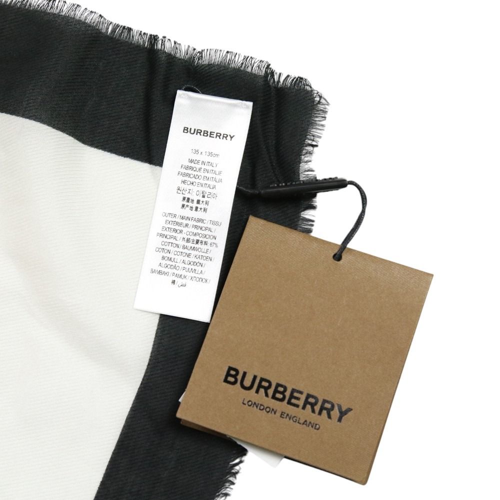 未使用 BURBERRY バーバリー ボトルキャップ プリント シルクブレンド  