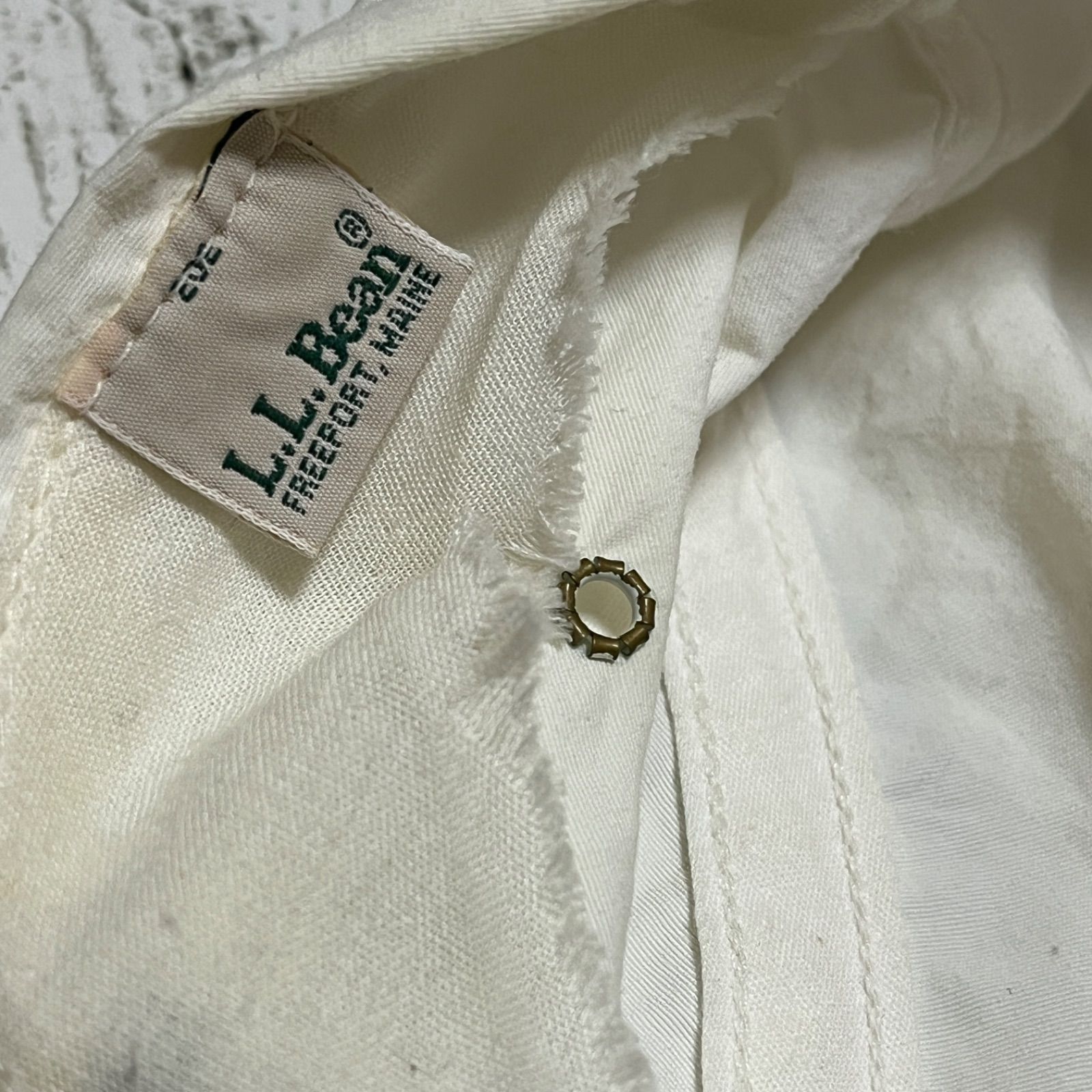 【L.L.Bean】90s Long Bill white "Big size"