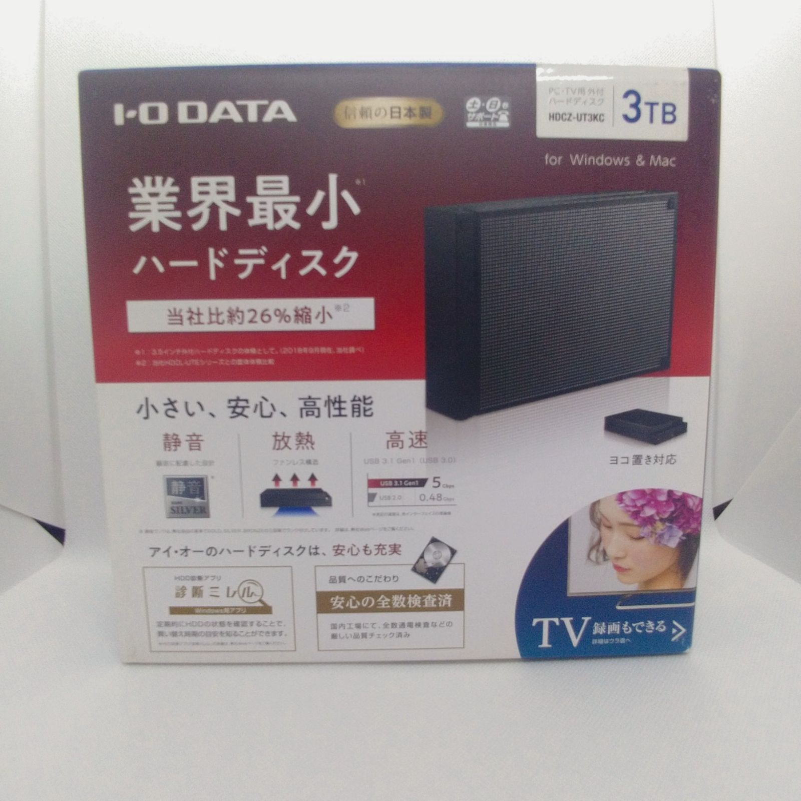 I-O DATA HDCZ-UT3KC 外付けHDD 3TB Amazon | HDCZ-UT3KC USB 3.1 Gen 1(USB 3.0) /2.0対応 外付