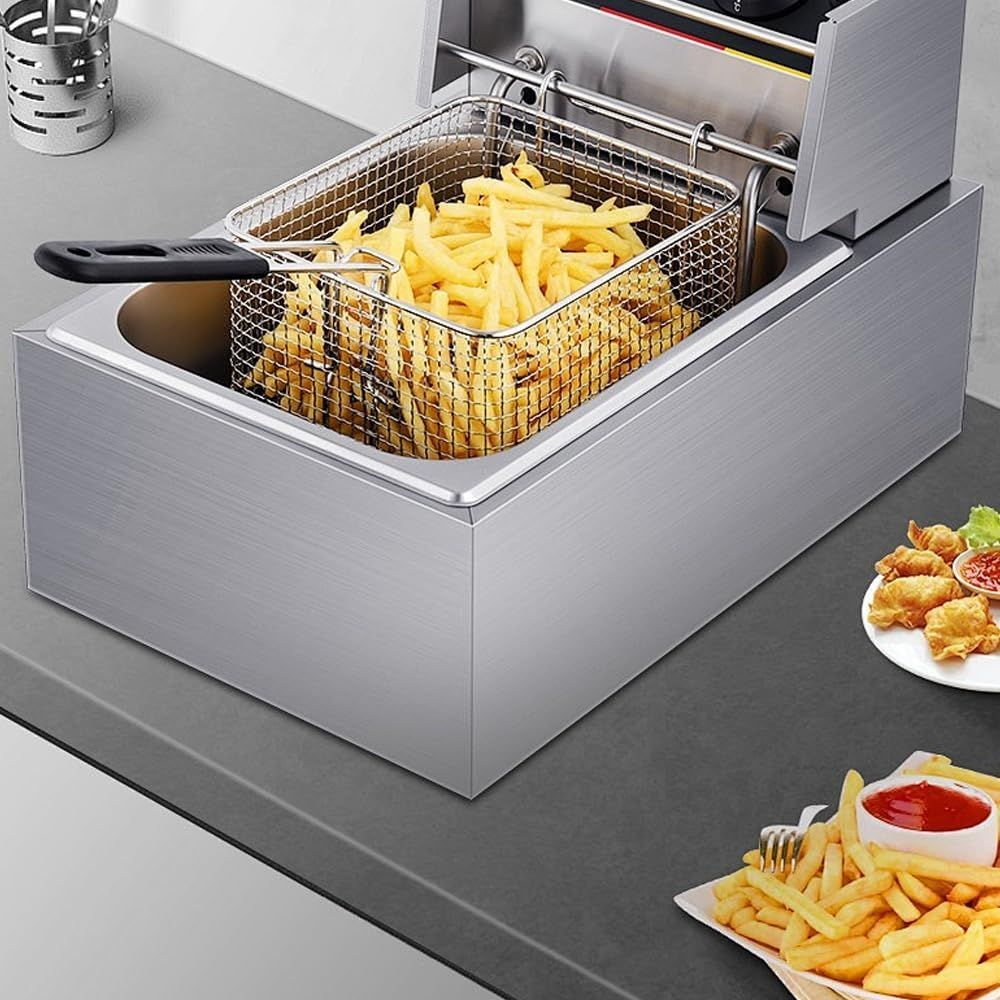 フライドポテトバスケット ステンレススチール製 調理器具 ストレーナー 耐久性 (12.5*30cm) フライバスケット フライドバスケット  ステンレススチール 正方形 家庭用キッチン用品 フライドポテトバスケット フライドポテトバスケ Amazon｜ フライバスケット 揚げ物 ... フライバスケット フライバスケット ステンレススチール じょうご 木製ハンドル キッチン 揚げ物 釣り 餃子 ヌードル ストレーナー