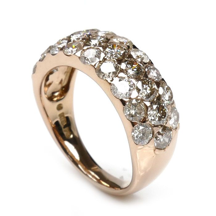 エステール K18PG ピンクゴールド リング 指輪 ダイヤモンド2.50ct 12号 4.6g レディース