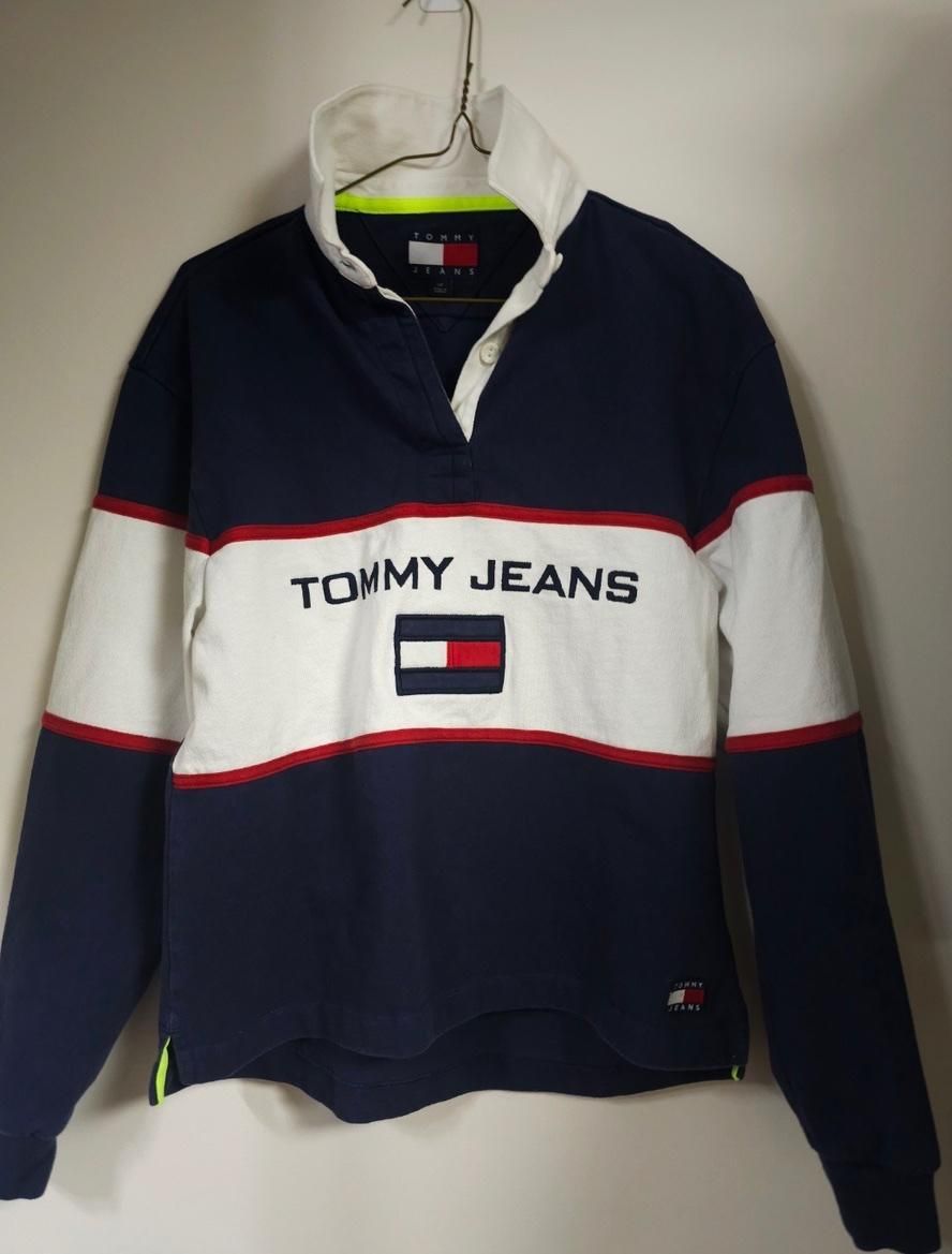 【Bunjang商品韓国直送】Tommy Hilfiger(トミーヒルフィガー) ジーンズ ラグビー カラー パーカー S