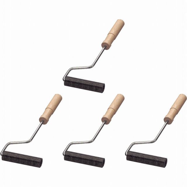 大塚刷毛製造 テツネジローラー 脱泡用 径25φ 4インチ 4個セット