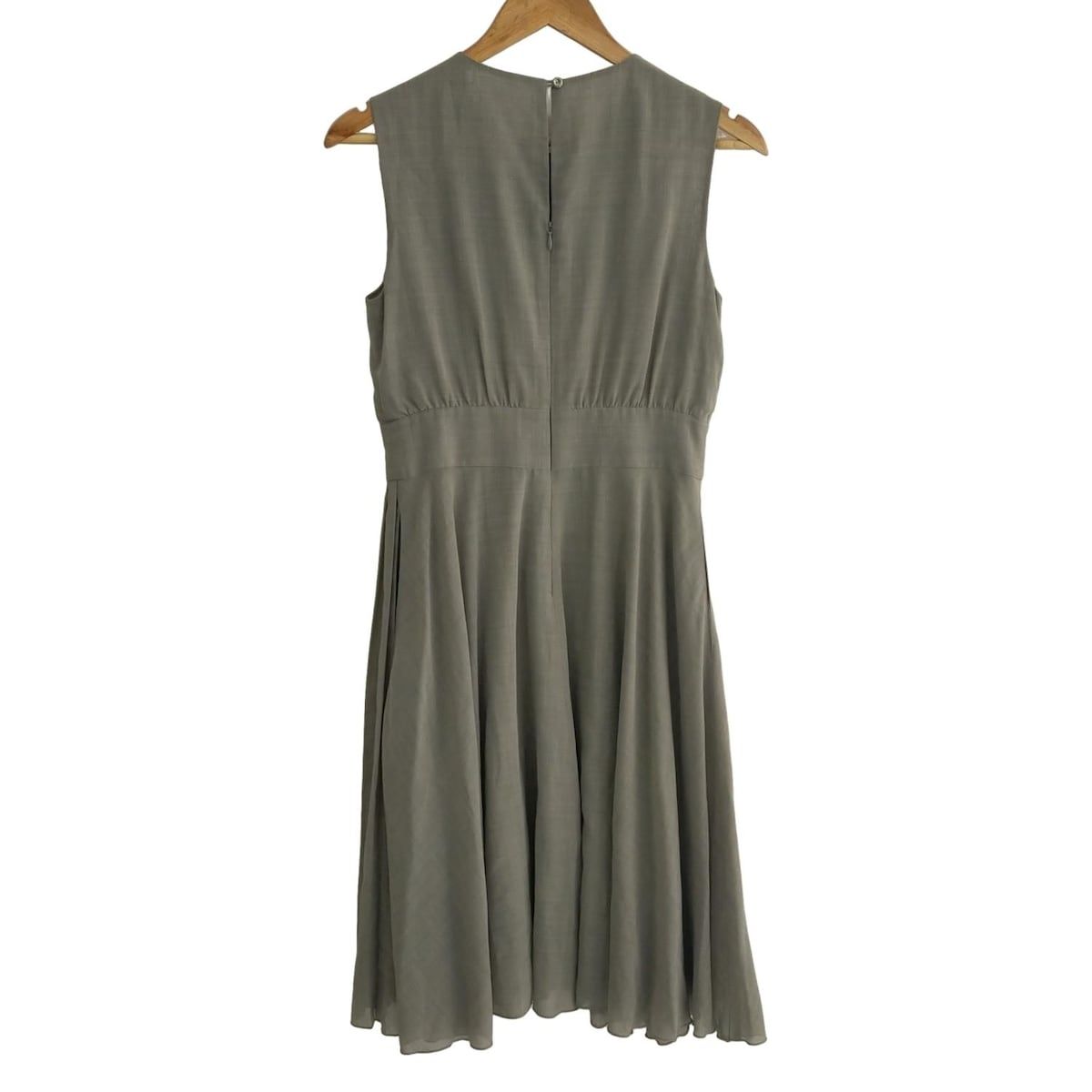 FOXEY NEW YORK フォクシーニューヨーク ワンピース サイズ40 M レディース - 32866 グレー クルーネック ノースリーブ ロング