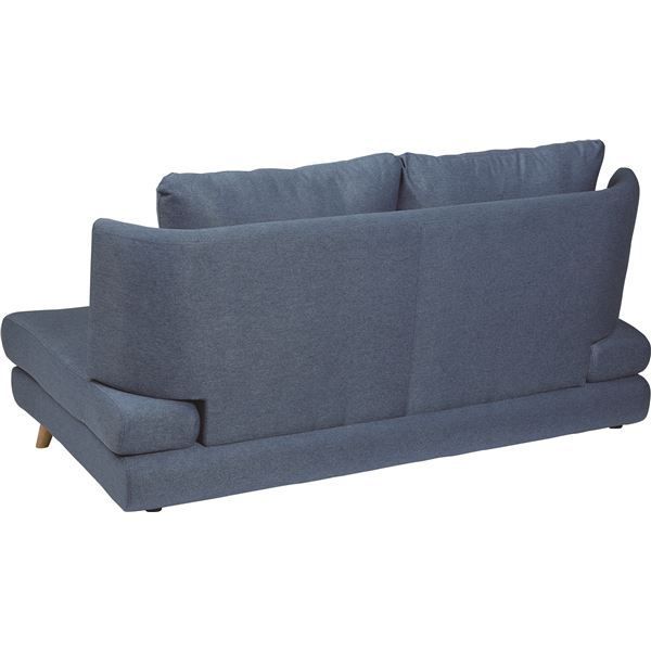 ソファー 2.5人掛け 幅約166cm ブラウン 木製 脚付き ファブリック地