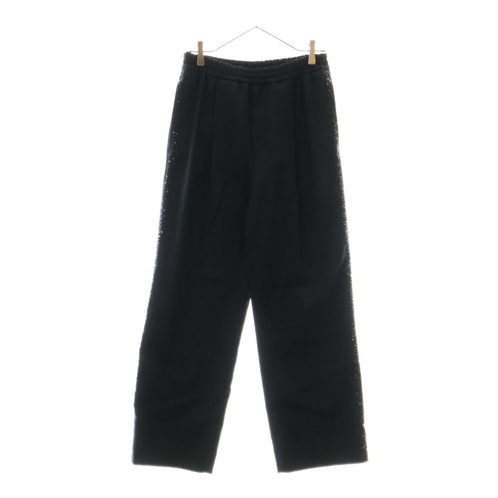LOUIS VUITTON ルイヴィトン 23SS スパンコール装飾サイドライン ウールイージースラックスパンツ ブラック RM231F OF6 HOFP1W