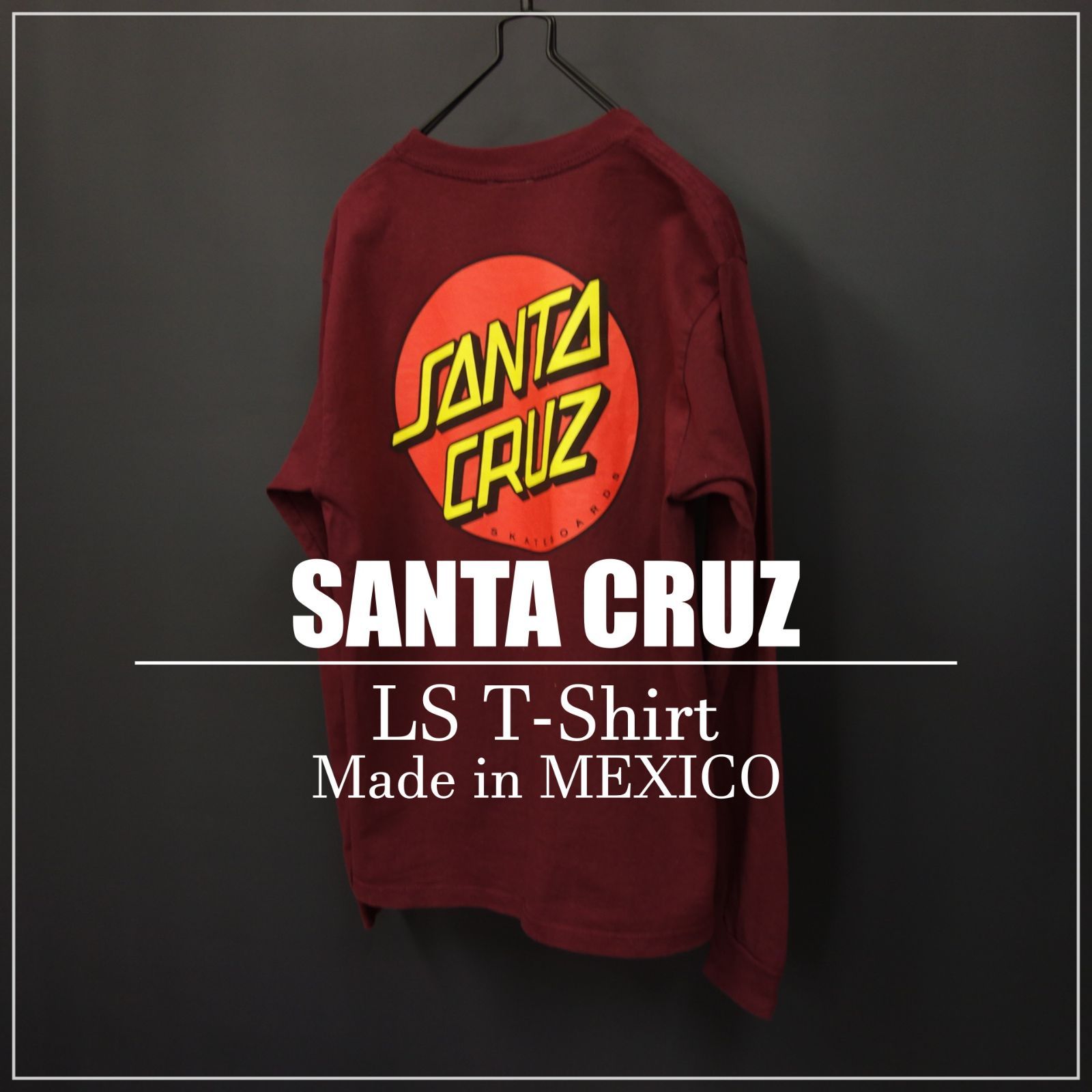 00s SANTA CRUZ サンタクルーズ NHS 黒タグ 袖プリント ロンT 古着 00 