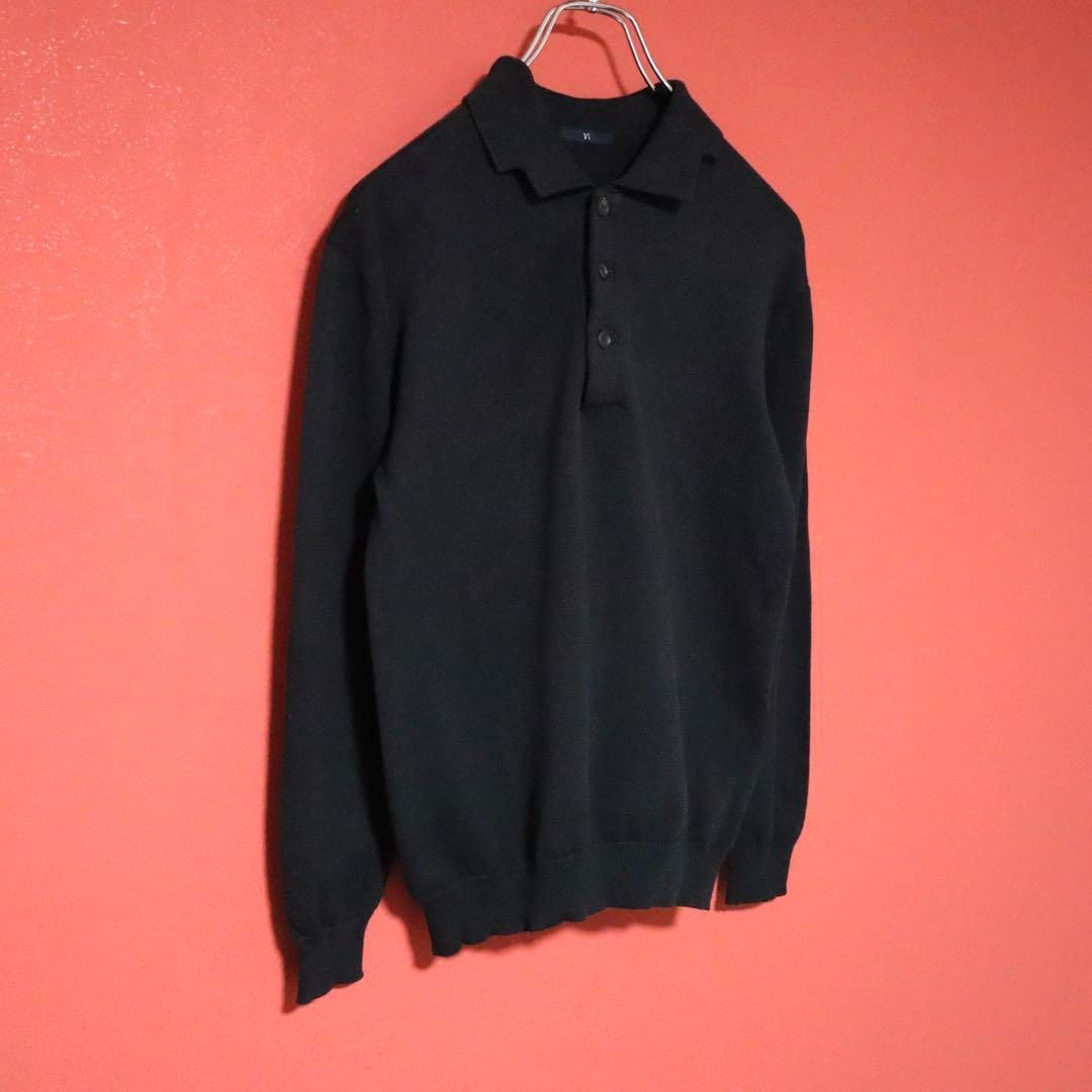 Y's ワイズ　ヨウジヤマモト ニット ポロシャツ Y's Yohji Yamamoto 襟デザイン ニットポロシャツ 長袖 - メルカリ