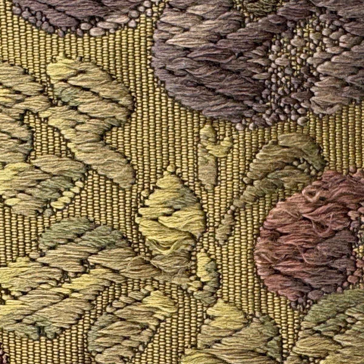 袋帯 秀品 菊 竹 唐織 鶯色 六通 正絹 【中古】 - メルカリ