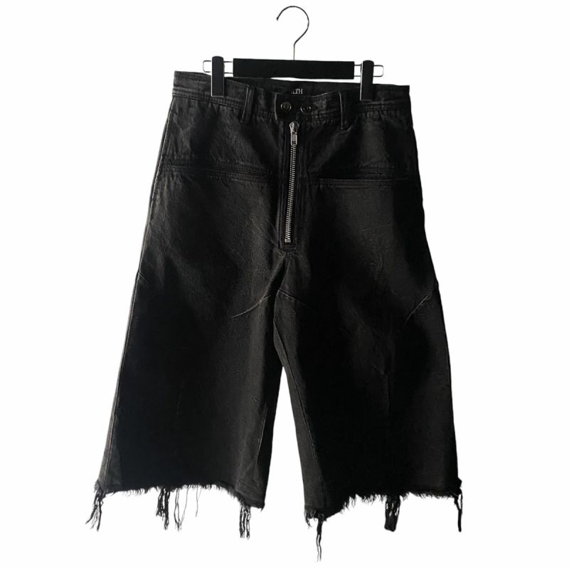 FILTH FRONT ZIP BAGGY DENIM SHORTS