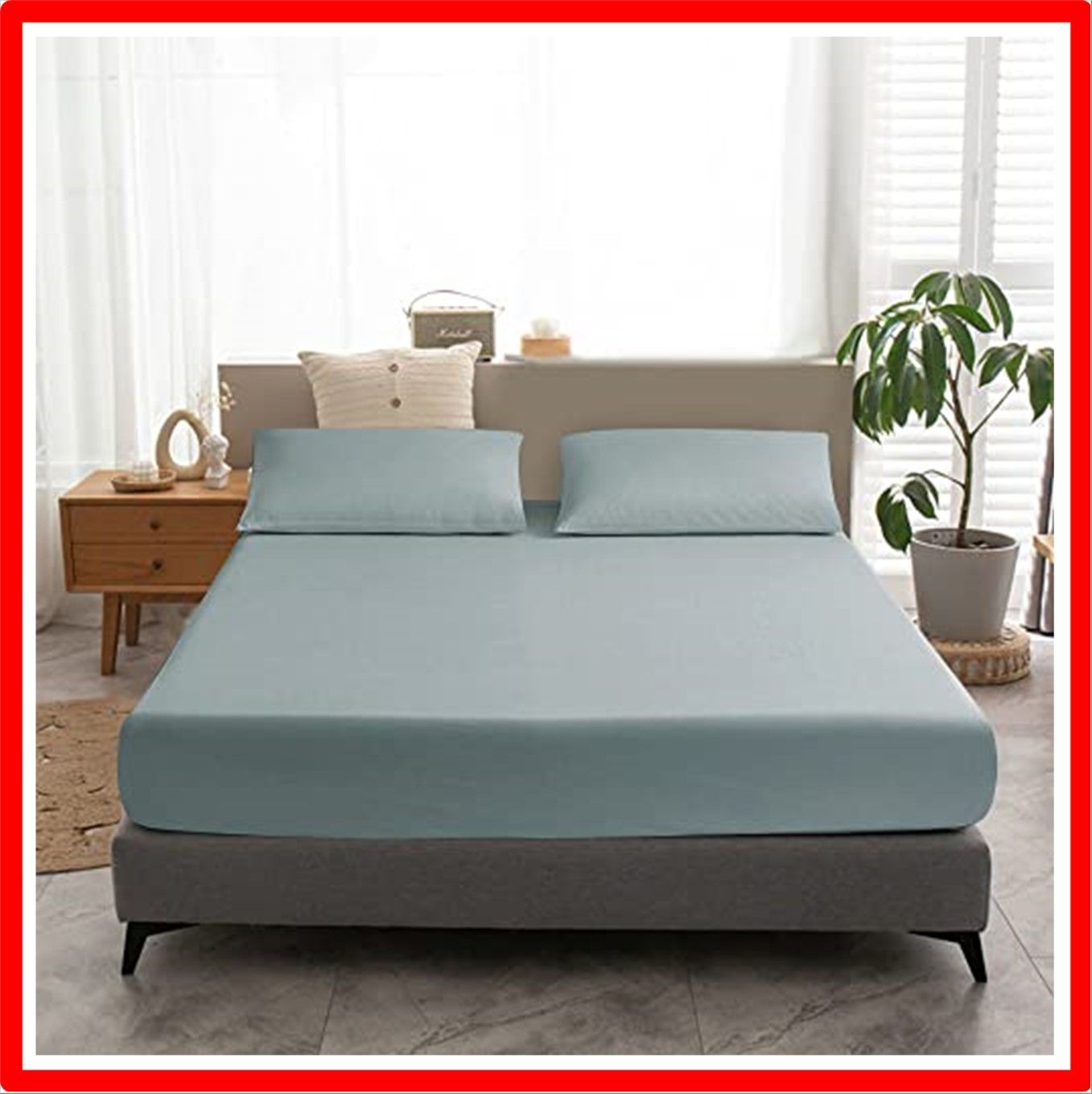 【匿名配送】グリーン_セミシングル・80x200x30cm Treeflyheart ボックスシーツ セミシングル・グリーン 吸水速乾 シーツ?ベッドカバー ?