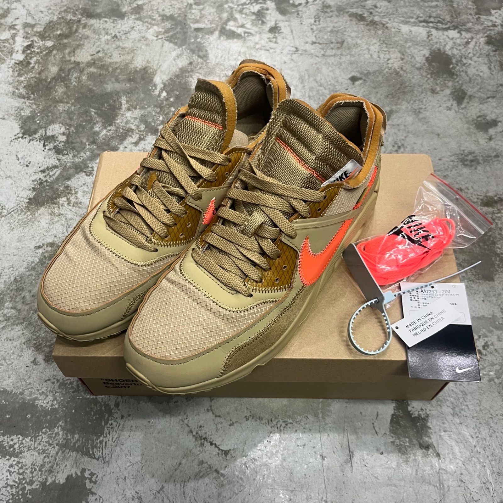国内正規 Off-White NIKE Air Max 90 Desert Ore コラボ エアマックス