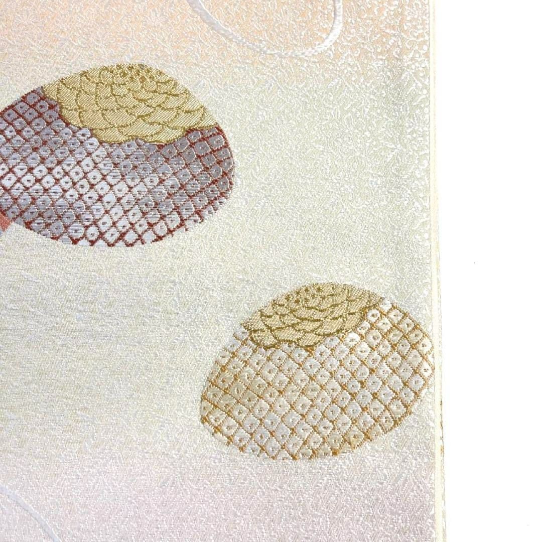 新小石丸袋帯姫貝合文貝合わせ横縞鹿の子カラフル着物024a d