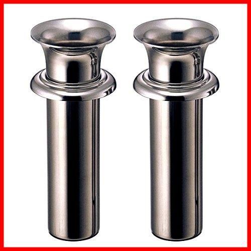 新着商品 1対2本セット リング下深さ 145mm N-48 大 筒径 48mm 大 ツバ付 中入れ式 ステンレス製 お墓用花立