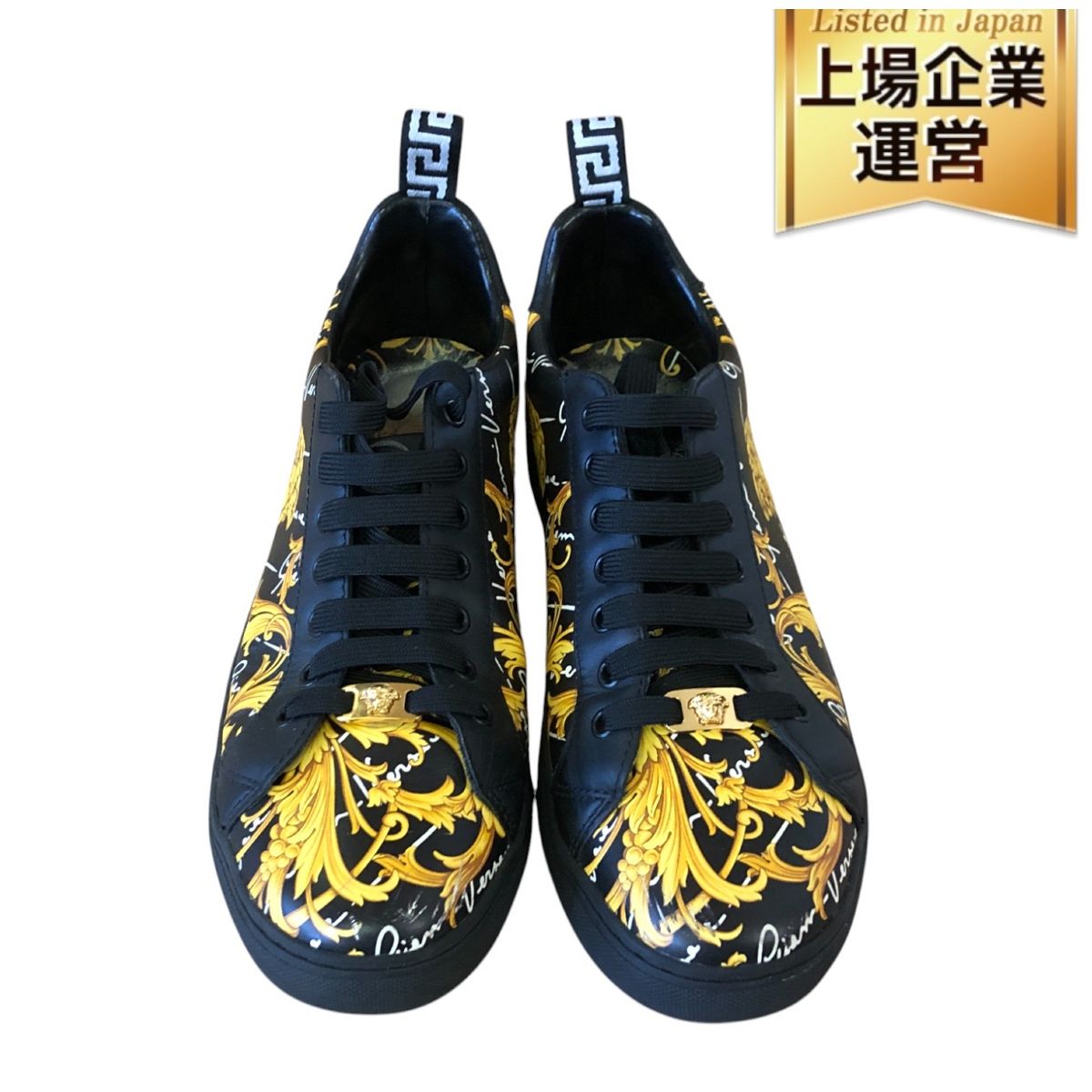【最短翌日着・関税送料込】 VERSACE スニーカー 靴 メデューサ ヴェルサーチェ、アッパー部分にメデューサをあしらった新作