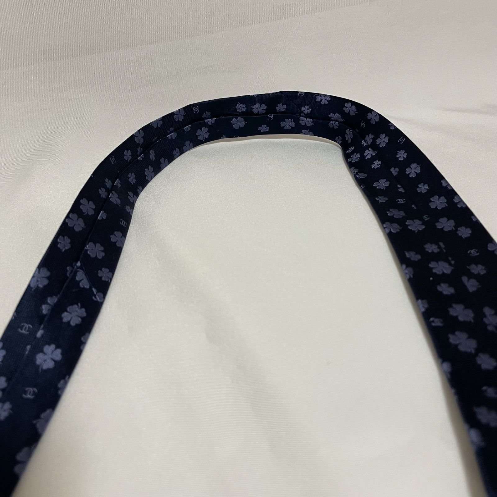 極美品✨CHANEL シャネル ココマーク ロゴ ネクタイ クローバー