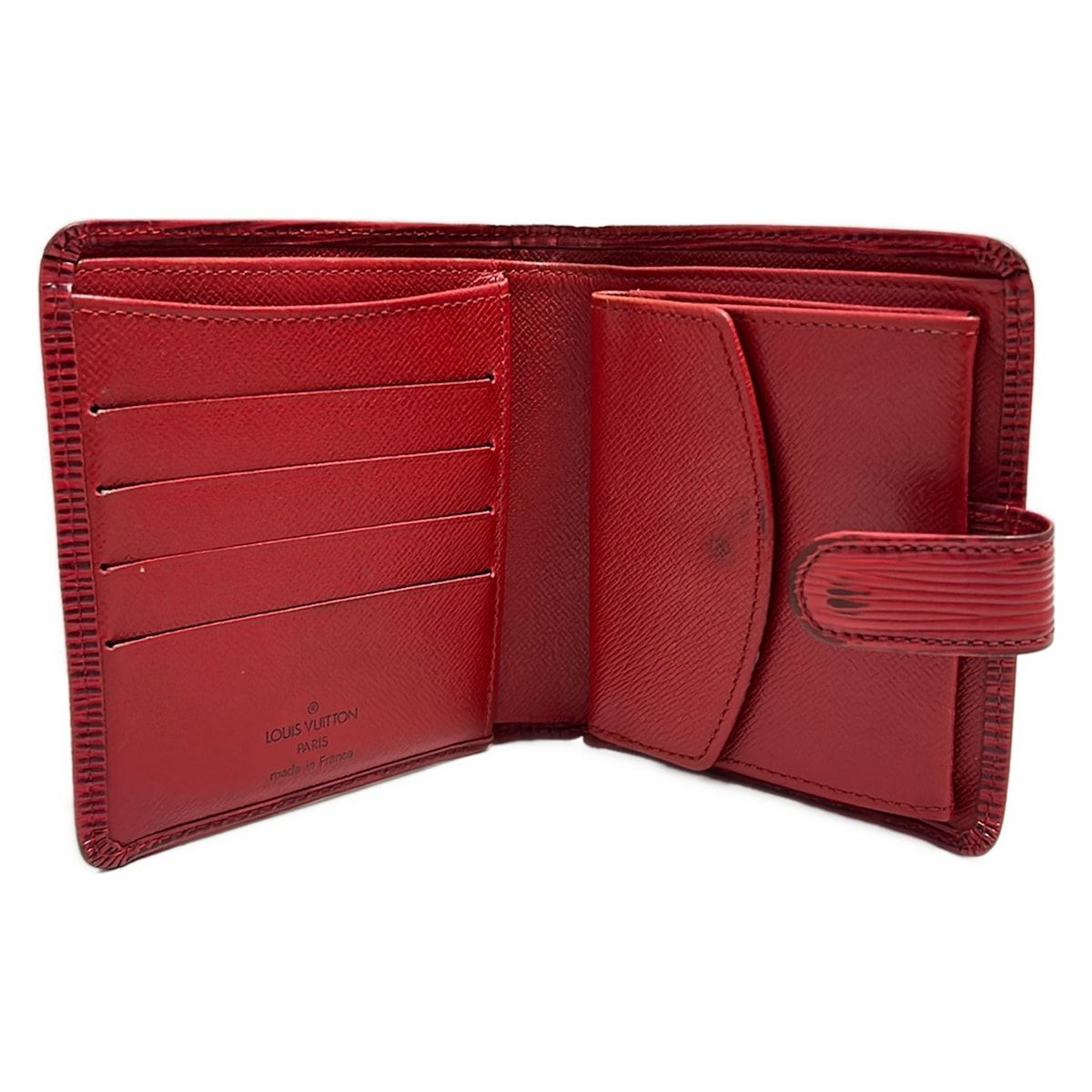 ルイヴィトン エピ 二つ折り 財布 ポルトビエ コンパクト ブラック