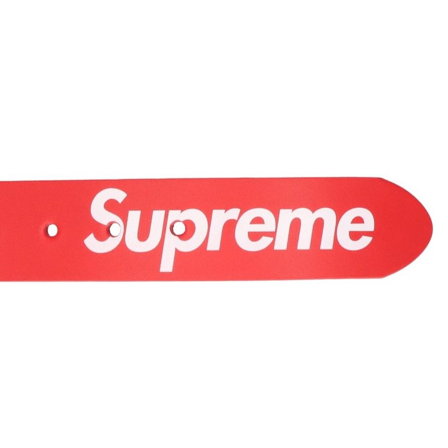 SUPREME (シュプリーム) 23SS Repeat Leather Belt リピート ロゴ レザーベルト レッド