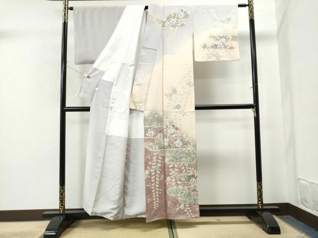 平和屋着物○訪問着 作家物 手描き 絞り 辻が花 暈し染め 正絹 逸品