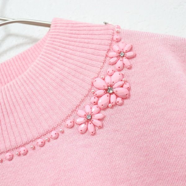 フラワー刺繍ニット　セーター　ギャラリービスコンティ  新品 ギャラリービスコンティ GALLERYVISCONTI ニット トップス 花刺繍
